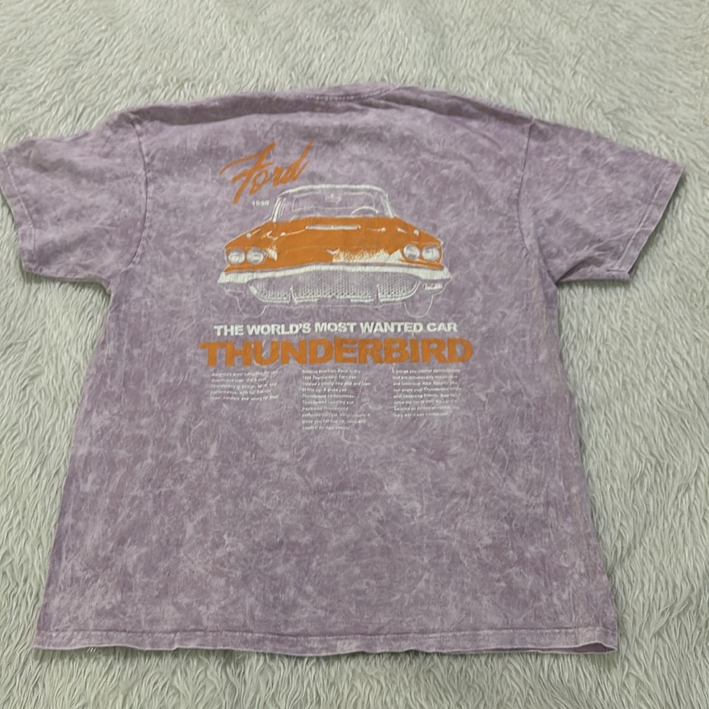 Ford thunder bird purple tie dye distressed t shirt size xl - Picture 4 of 5